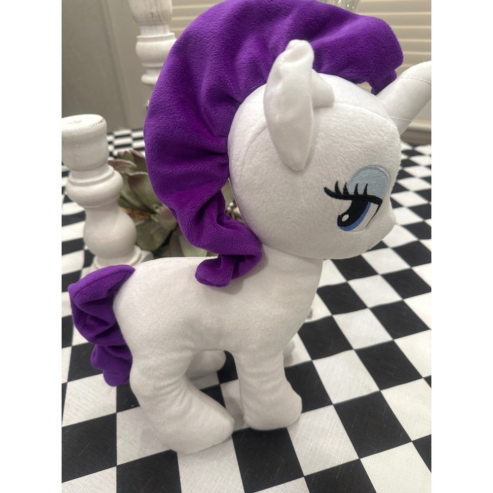 Rare Hasbro My Little Pony Rarity Plush 11 Inch White Purple Unicorn 
2017